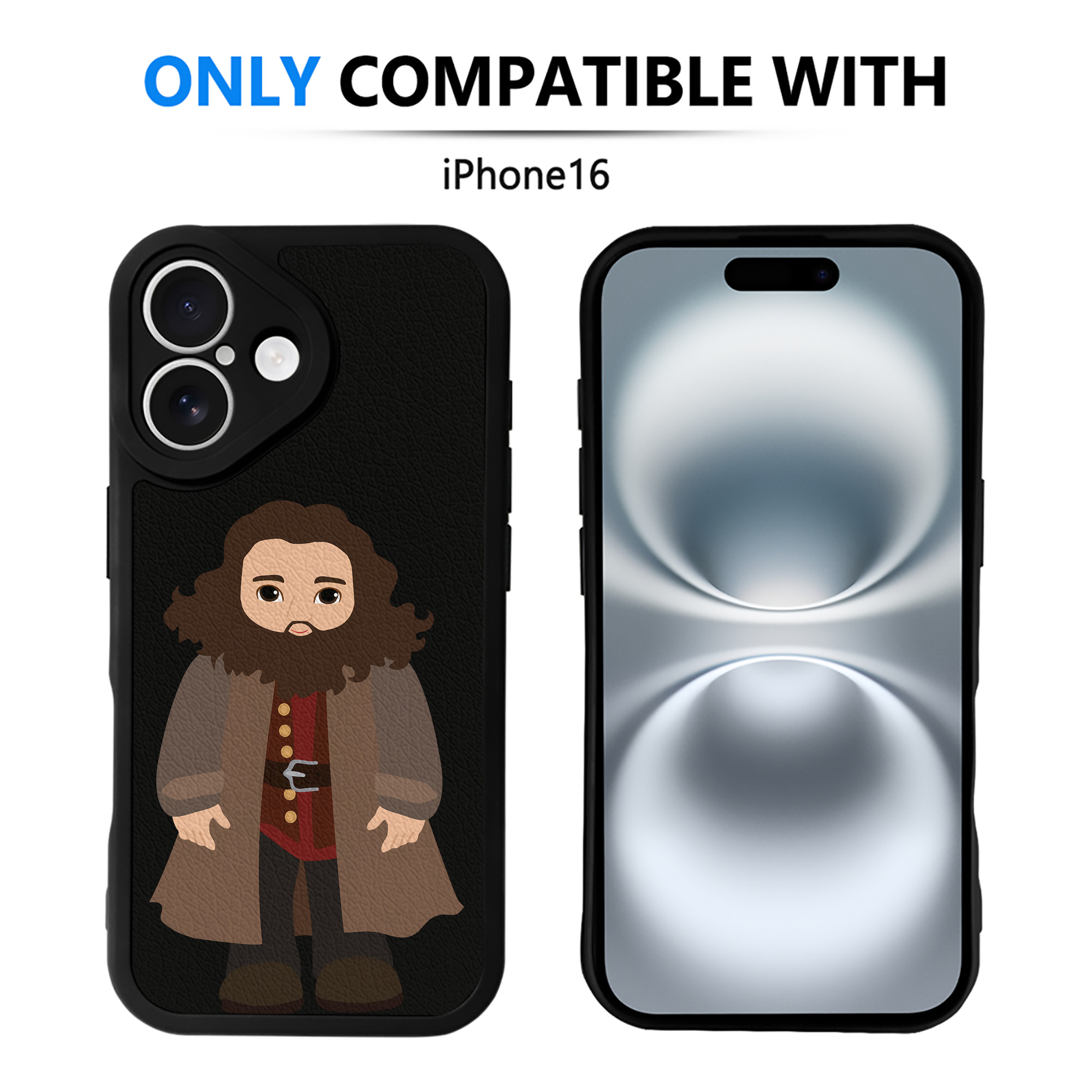 （画像用） Harry Potter ハリー・ポッターシリーズ 【iPhone 16シリーズ対応】シリコンスマホケース（レザー調） 材質：シリコン